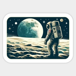 Moon Landing - Astronaut Sticker